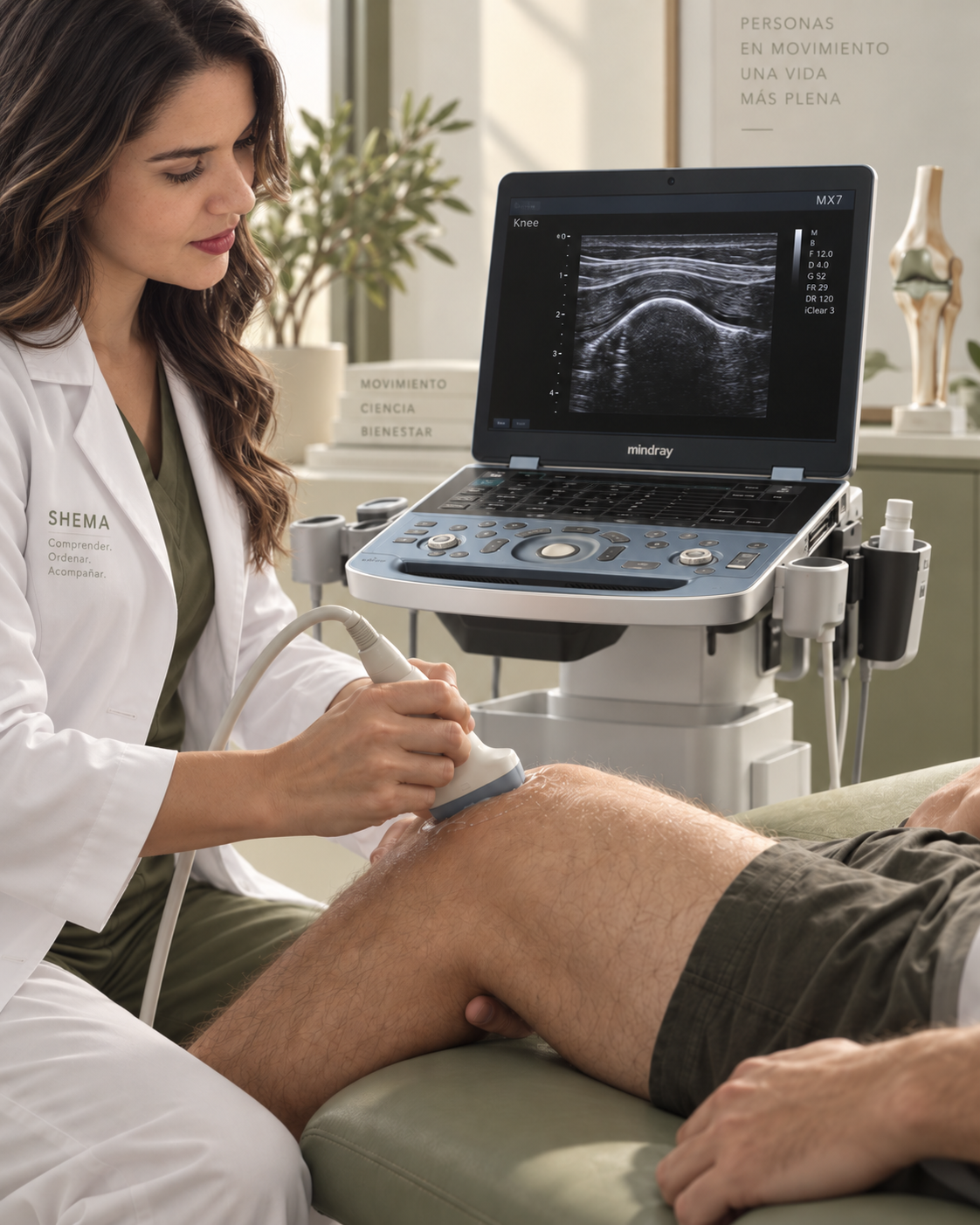 Evaluación ecográfica musculoesquelética de rodilla en SHEMA